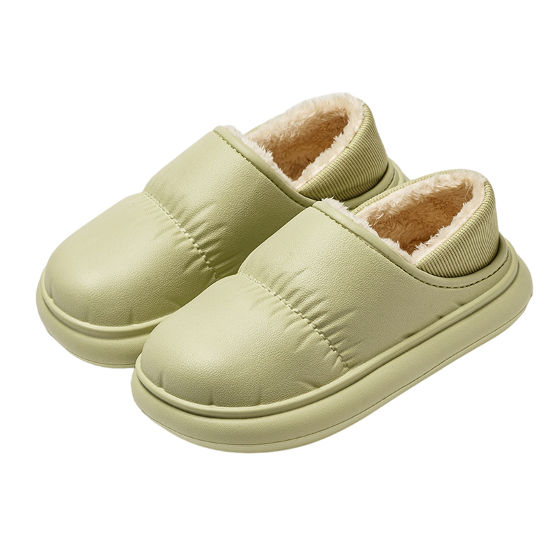 可外穿棉拖鞋女秋冬季包跟加绒室内居家居月子厚底保暖棉鞋女冬天