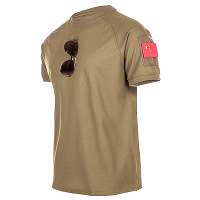 执政军迷战术圆领短袖修身夏季