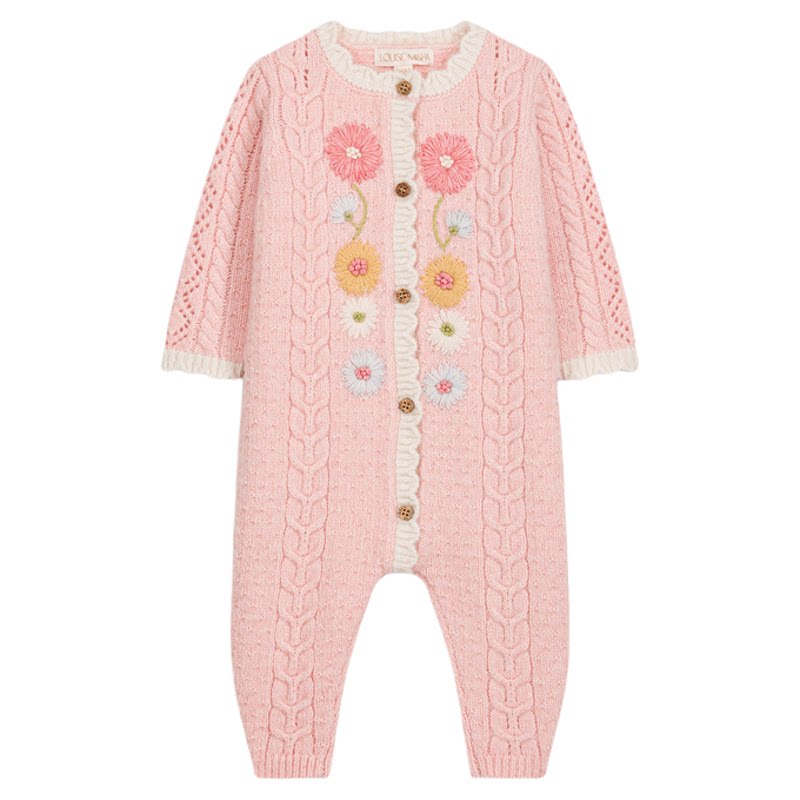 Little现货 法国louise misha FW26宝宝软糯羊毛针织连体衣包屁衣