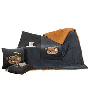 冬季加厚重抱枕被子两用靠枕二合一午睡枕头上办公室午休特厚厚款