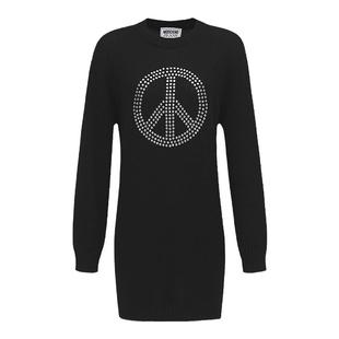 【礼物低至5折】M05CH1N0 JEANS 女士Peace Symbol羊毛混纺连衣裙