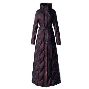 酒红色大衣羽绒服女长款气质新品白鸭绒高端修身超长到脚踝6139