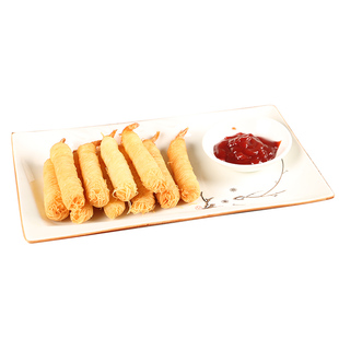 千丝万缕虾250g情侣虾炸虾春卷虾裹面包丝虾冷冻油炸半成品食材