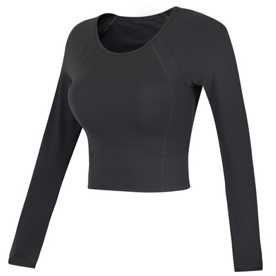 岚纹含胸垫速干健身上衣瑜伽服女