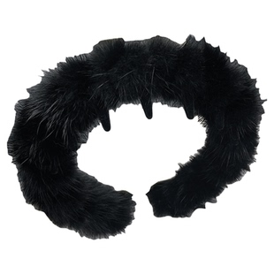 Kenlove柔雾轻云高颅顶水貂毛发箍女毛绒发卡头箍宽边秋冬发饰