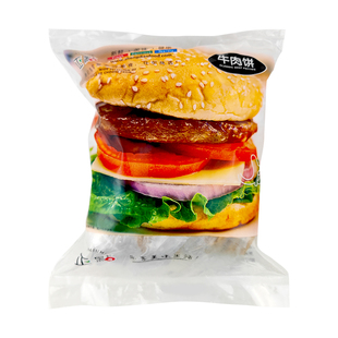 正点牛肉饼45克*40片*4包汉堡饼手抓饼商用半成品油炸铁板冷冻