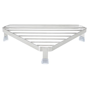 霜山不锈钢厨房锅架三角置物架防烫台面转角架家用多功能收纳架