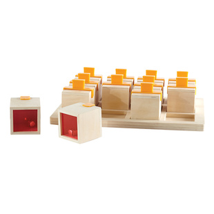 guidecraft儿童感官专训练声音识别木盒动作游戏幼儿园3岁教玩具