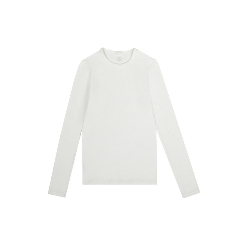 【7折现货】MAKEIF 25冬季新品仿羊绒圆领长袖打底衫内搭T恤女SOL