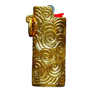 義清堂纯金打火机 纯手工錾刻祥云纹J5火机壳 男士高端送礼礼品