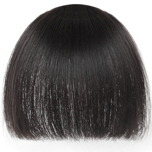 漫画齐刘海假发片女自然前额纯欲加厚真发空气刘海头顶发际线贴片