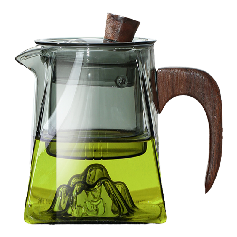 晨茗日式观山玻璃玻璃茶壶泡茶壶