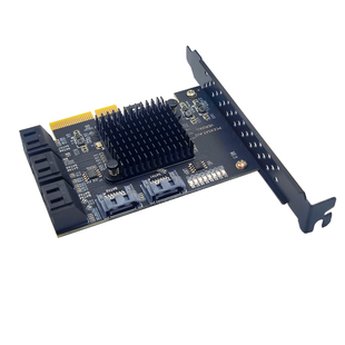 PCI-E3.0 GEN3转2口6口10口SATA3.0硬盘6G扩展卡ASM1166主控黑群