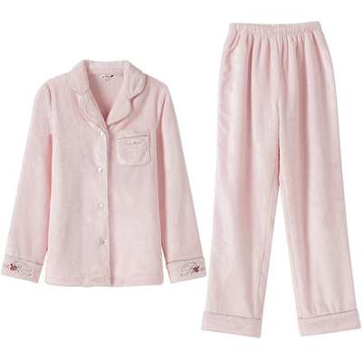 冬季加厚休闲时尚两件套装睡衣