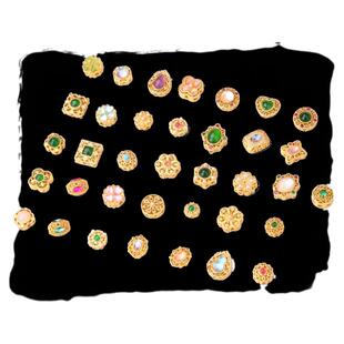 高端古法沙金珠子散珠配件手工diy配饰镀18k保色手串手链项链隔珠