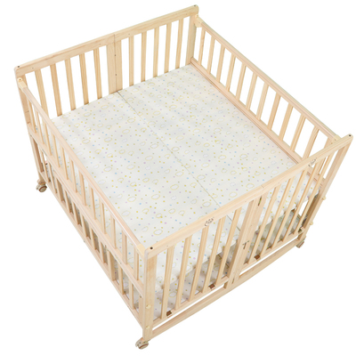 可折叠双胞胎婴儿床实木童床摇床