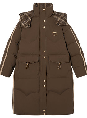 Eptison复古连帽90白鸭绒羽绒服
