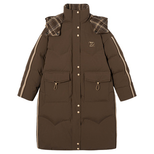 EPTISON长款羽绒服女2025冬季新款白鸭绒复古超好看时尚加厚外套