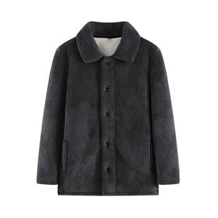 睡衣男冬季羊羔绒加绒加厚男士法兰绒长袖单件上衣冬珊瑚绒家居服