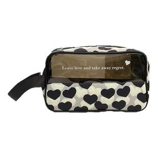 透明化妆包随身手拿便携高级感拉链大容量防水洗漱包护肤品收纳包