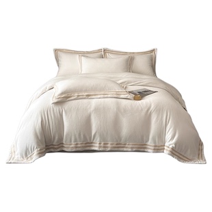 迪尔丽高端新款双面牛奶绒四件套轻奢加厚珊瑚绒冬被套床上用品