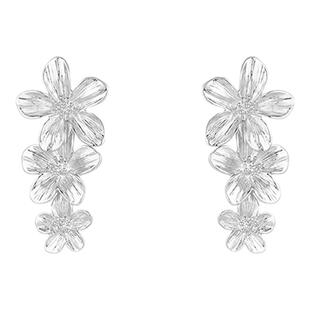 夸张花朵螺旋耳夹女法式复古气质无耳洞耳环小众独特设计个性耳饰