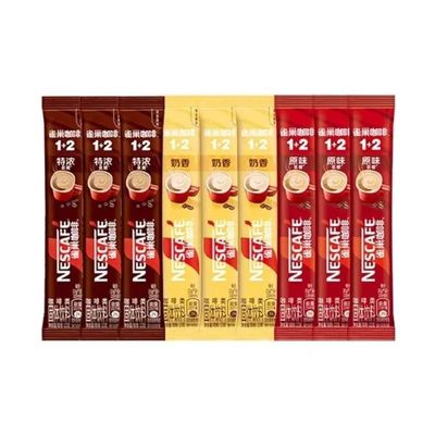 雀巢咖啡1+2奶香低糖原味特浓组合速溶咖啡粉加班熬夜办公室批发