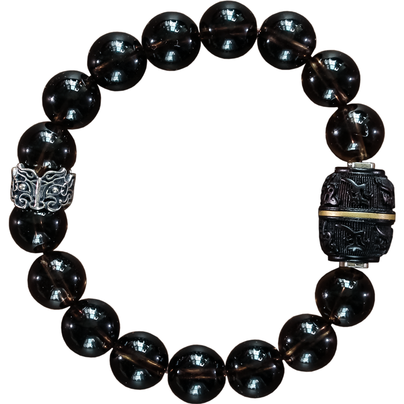 茶水晶手串单圈古朴情侣款礼物