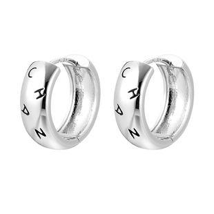 美式复古耳圈耳环女小众设计感高级感耳扣耳钉女纯银针港风耳饰男