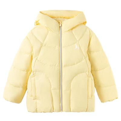 森马儿童羽绒服女童三防外套保暖连帽冬装甜美设计感宝宝外出上衣