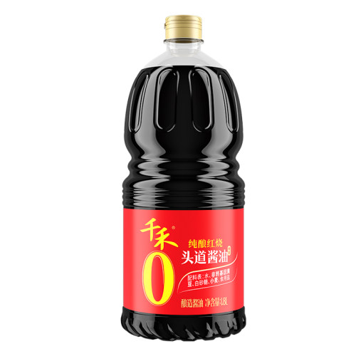 千禾0纯酿红烧1.8L老抽酱油炒菜家用零添加官方旗舰店