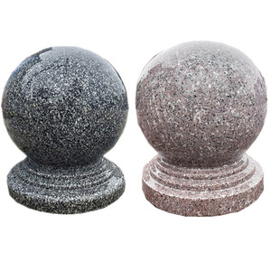 冲量大促路障石球石墩子大理石挡车石头球圆球学校广场门柱球石柱