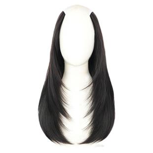 假发片女增发量蓬松一片式假发片高层次内扣微卷隐形无痕接发贴片