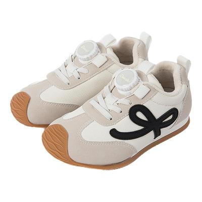 笛莎舒适保暖加绒运动灰色阿甘鞋