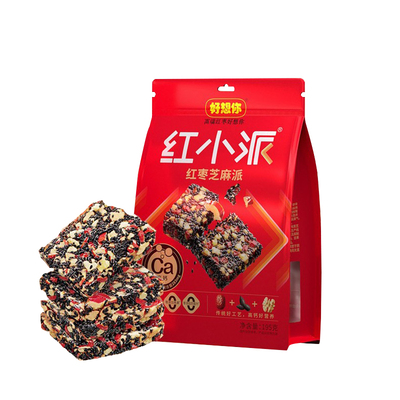 好想你红枣芝麻派195g 中式点心核桃软糕糕点大块吃