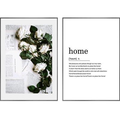 餐厅简约艺术组合挂画ins风