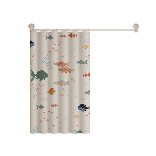 浴室窗户遮挡帘淋浴间厕所窗帘免打孔安装窗户隐私帘遮光防水窗帘