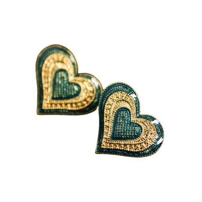 【帘幕千家】珍珠珐琅耳环2025年新款高级夸张大耳钉耳夹无耳洞