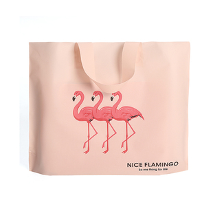 包邮中号手提黑色服装袋子批发塑料包装礼品袋男装女装手提袋50只