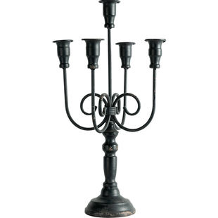润家家居复古欧式五头铁艺烛台情人节浪漫烛光晚餐婚礼摄影道具
