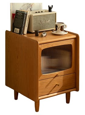 简易实木床头柜窄型小尺寸抽屉柜日式简约卧室床头收纳沙发边柜