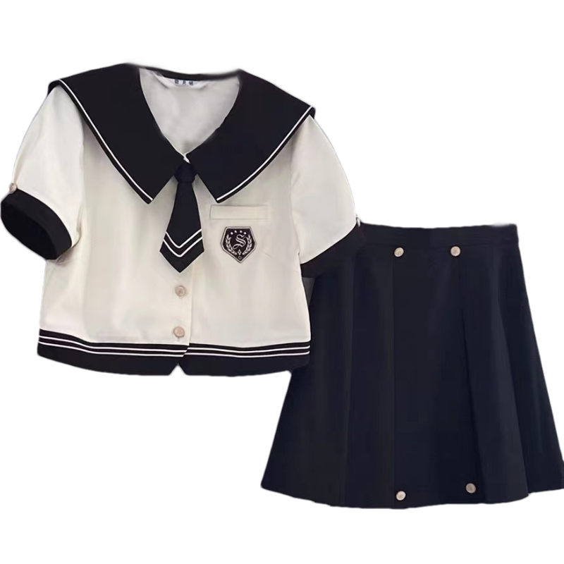 川梨艺高学院风正版韩式水手服JK制服套装初秋原创日系学生百褶裙