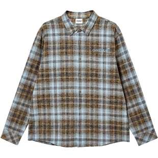 杰克琼斯衬衫男款2026年春季衬衣宽松纯棉渐变复古格子上衣男装