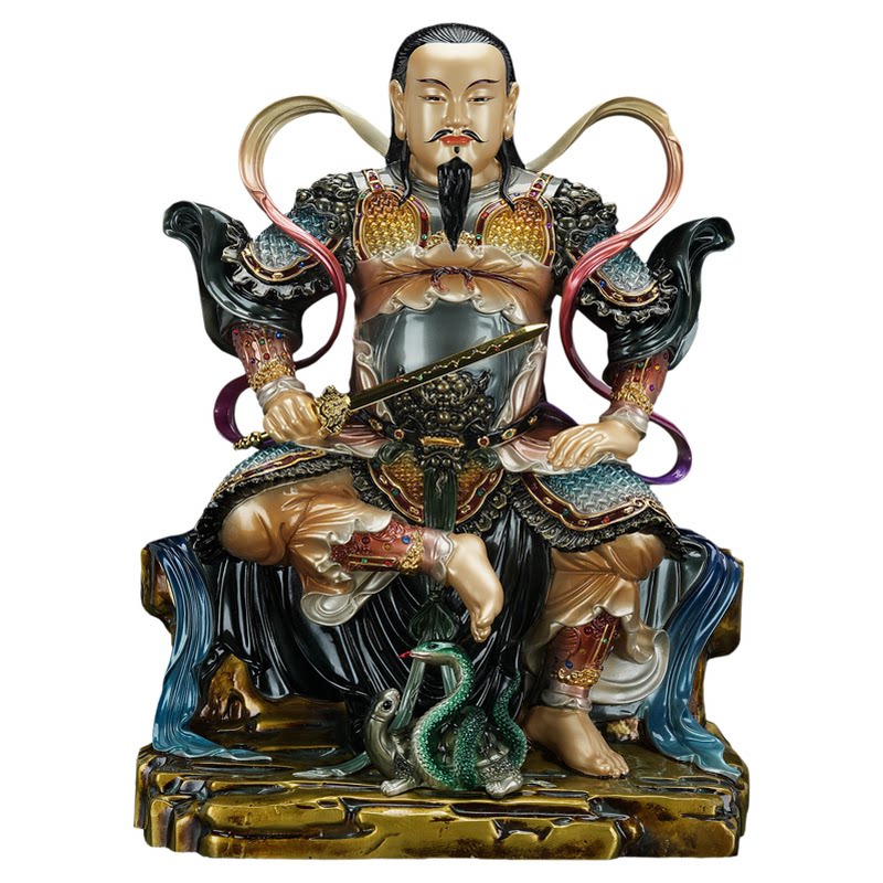 全铜真武大帝玄天上帝神像摆件