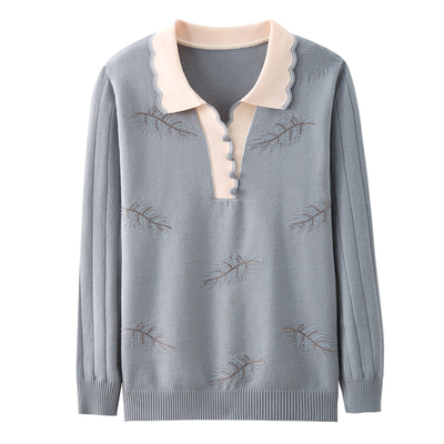 柔软弹力大宽松遮肚洋气针织衫