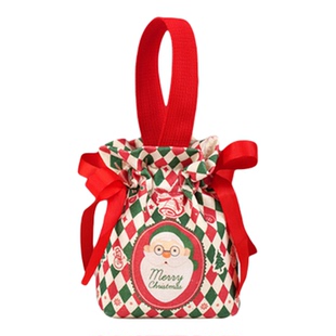 圣诞节小礼品袋帆布礼物平安夜苹果袋礼盒创意儿童手提糖果袋包装