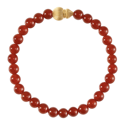 CIGALONG龙梓嘉金丝福禄玛瑙手串新中式珠宝礼物