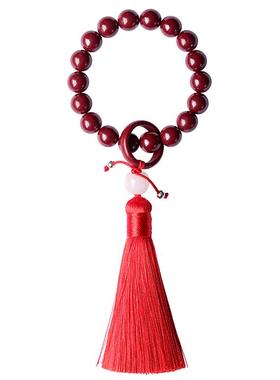 辰世朱砂紫金手持28颗念珠