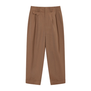 NEELLY纳俪商场同款工装风休闲裤女夏季百搭通勤显瘦直筒裤九分裤