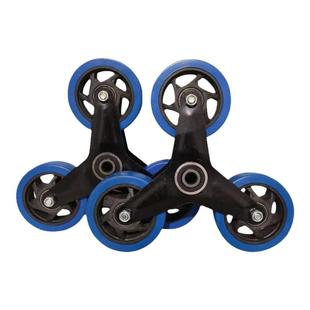 爬楼梯轮子行李车轮三角轮重物上台阶上楼梯加厚橡胶轮子推车通用